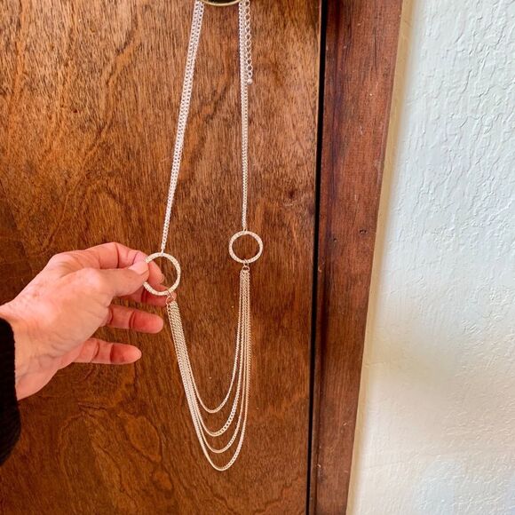 Silver Plated Layered Necklace   - Picture 6 of 6